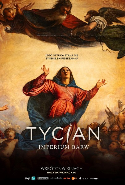 na plakacie obraz biblijny Tycjana